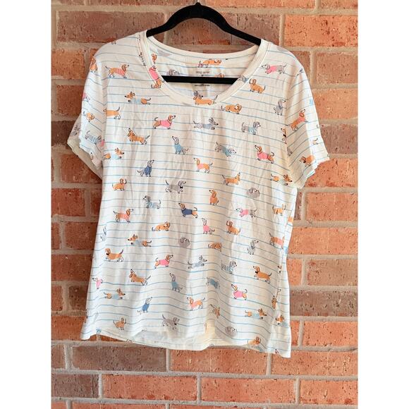 Sleep Sense Other - Sleep Sense Womens Multicolor Animal Print Short Sleeve T-Shirts Sz Medium NWT